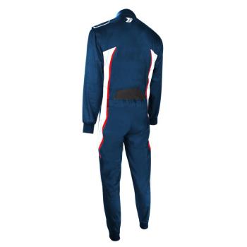 Preview: Kart-Overall DETROIT 2.0 blau/rot/weiß Gr. 140