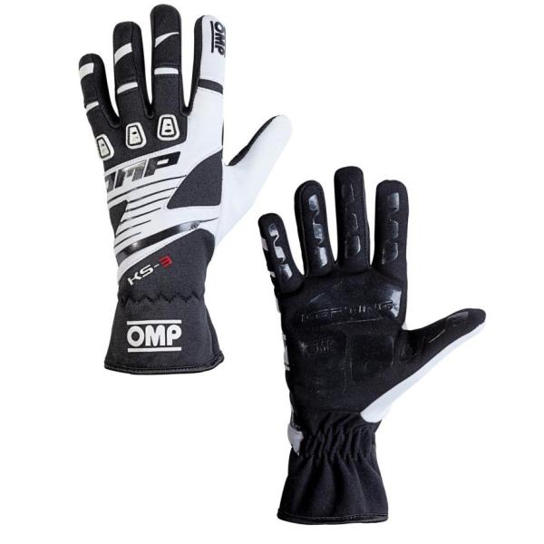 Handschuh KS-3 OMP Racing schwarz/weiß Gr. XXS
